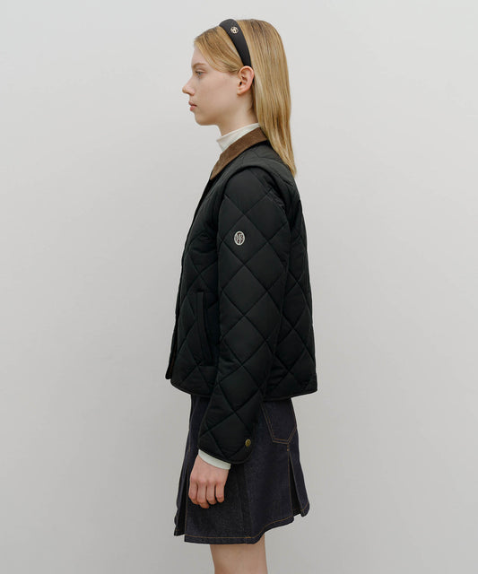 Marithé François Girbaud W Detachable Quilting Jacket Black