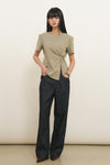 General Idea WOMAN Shoulder Padded Twist T-Shirt
