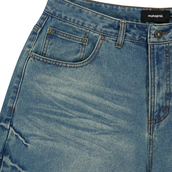 Mahagrid Bermuda Domingo Denim Shorts [Blue]