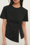 General Idea WOMAN Shoulder Padded Twist T-Shirt