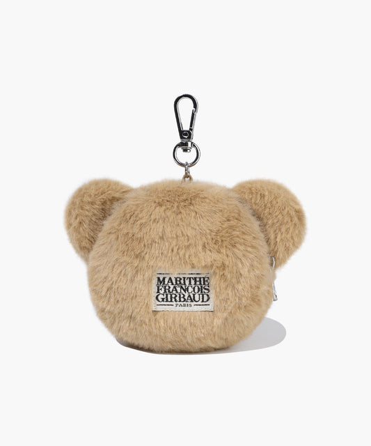 Marithé François Girbaud Kids Bear Pouch Keyring Beige