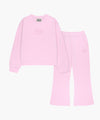 Marithé François Girbaud Kids Wide Boots Cut Crop Sweat Set-Up Oatmeal