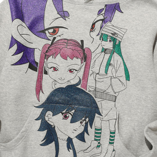 Nice Ghost Club Ghost Angels Glitter Hoodie [Grey]