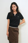 General Idea WOMAN Airy Essential Collar Half Knit