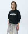 Marithé François Girbaud Appliqué Logo Oversized Sweatshirt (Brushed) Burgundy