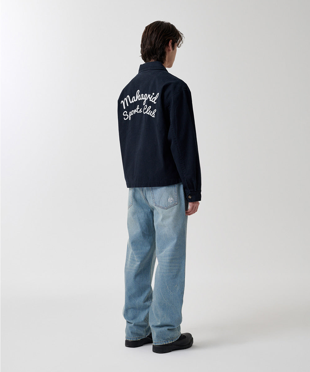 Mahagrid Washed Drizzler Blouson Jacket