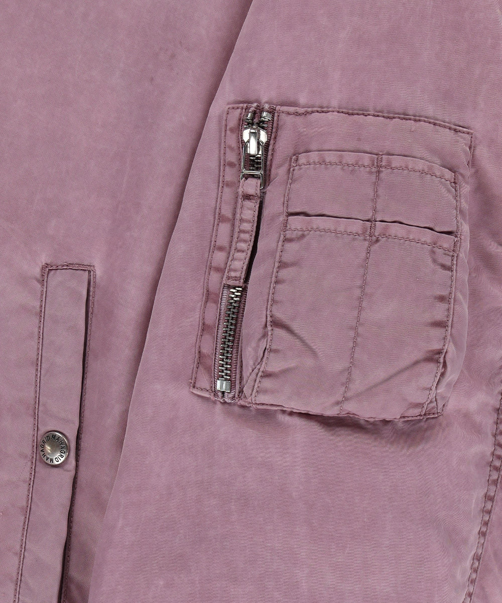 Mahagrid Overdyed MA-1 Jacket in Pink