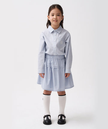 Marithé François Girbaud Kids W Cotton Skirt Sky Blue
