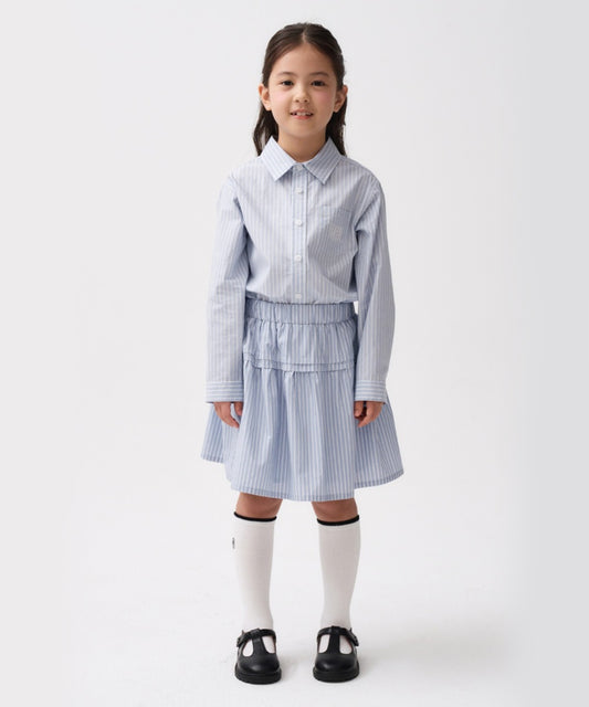 Marithé François Girbaud Kids W Cotton Skirt Sky Blue