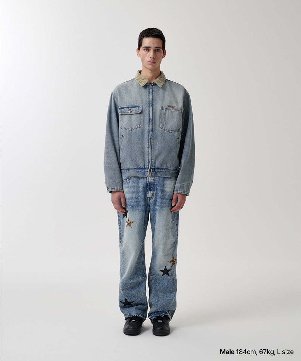 Mahagrid Dungaree Denim Jacket
