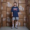 ADLV Varsity Logo Embossing Printing Short Sleeve T-Shirt