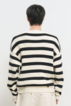 General Idea MAN Stripe Cotton Crew Neck Knit