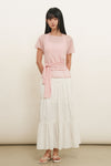 General Idea WOMAN See-Through Halterneck Layered Knit Set [PINK]