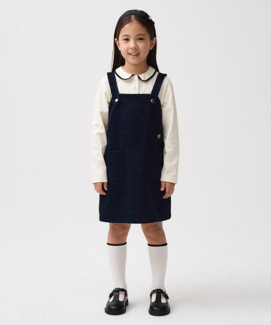 Marithé François Girbaud Kids Sleeveless One-Piece Dress Navy