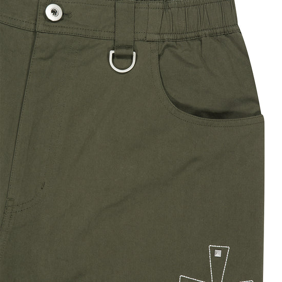 Mahagrid Cross Stud Twill Shorts
