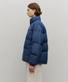 Marithé François Girbaud Classic Logo Denim Down Jacket Dark Blue