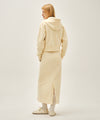 Marithé François Girbaud Women's Classic Logo Sweat Long Skirt in Butter