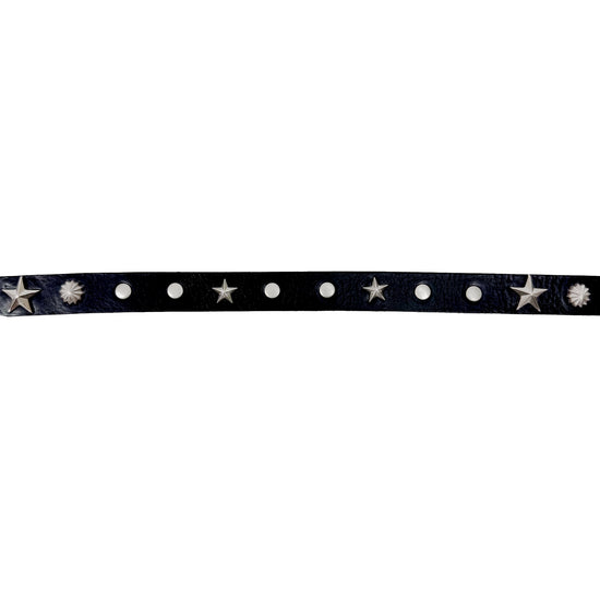 Tansanmagnesium 36 Stud Leather Belt in Star
