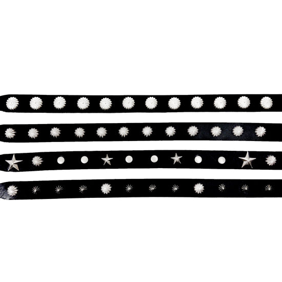 Tansanmagnesium 36 Stud Leather Belt in Star