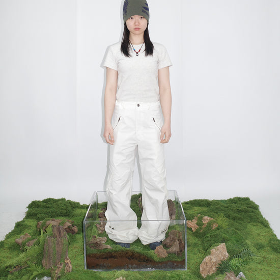 Tansanmagnesium Nylon Wide Cargo Pants