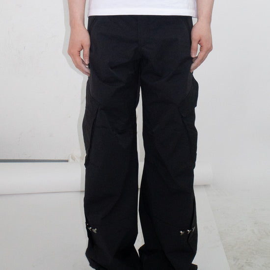 Tansanmagnesium Nylon Wide Cargo Pants