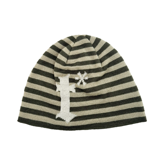 Tansanmagnesium Jacquard Stripe Beanie Khaki