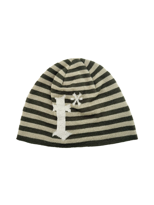 Tansanmagnesium Jacquard Stripe Beanie Khaki