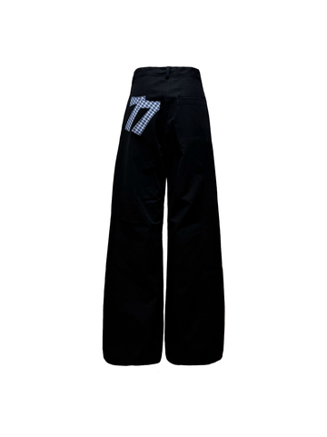 Tansanmagnesium (5/18 Pre-Order) 77 Appliqué Pants Black