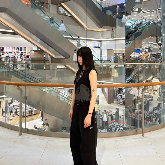 Tansanmagnesium (5/15 Pre-Order Delivery) Star Appliqué Pants Black