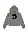 Tansanmagnesium Hon Appliqué Hoodie Full Zip Grey