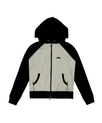 Tansanmagnesium Ringer Hoodie Zip-Up Black/Oatmeal