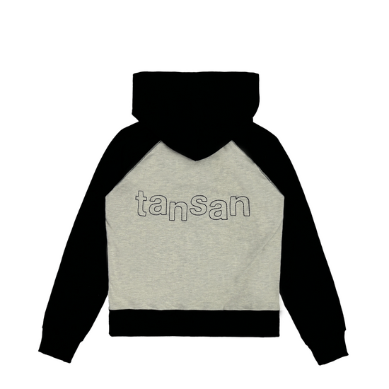 Tansanmagnesium Ringer Hoodie Zip-Up Black/Oatmeal