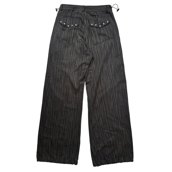 Tansanmagnesium Cotton Wide Stud Pants Stripe