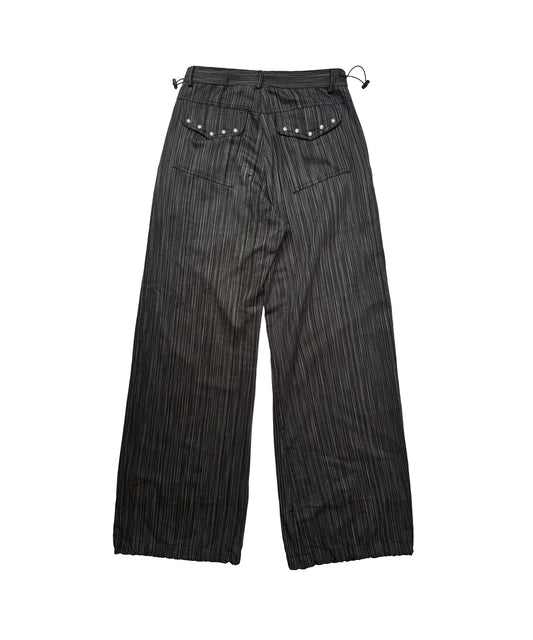 Tansanmagnesium Cotton Wide Stud Pants Stripe