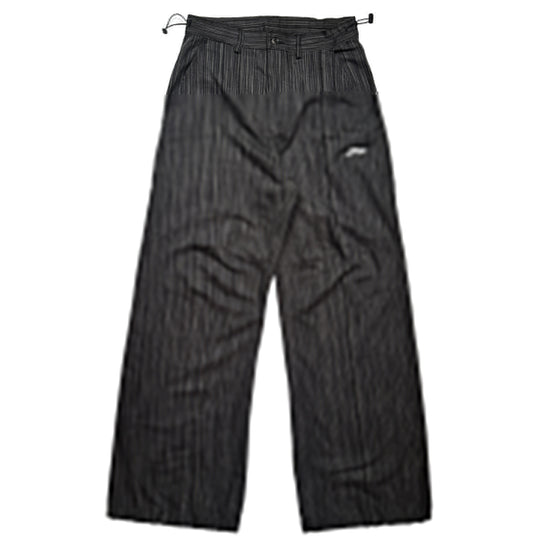 Tansanmagnesium Cotton Wide Stud Pants Stripe