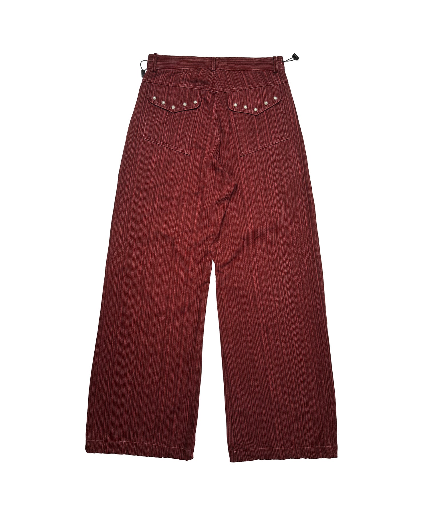 Tansanmagnesium Cotton Wide Stud Pants Stripe