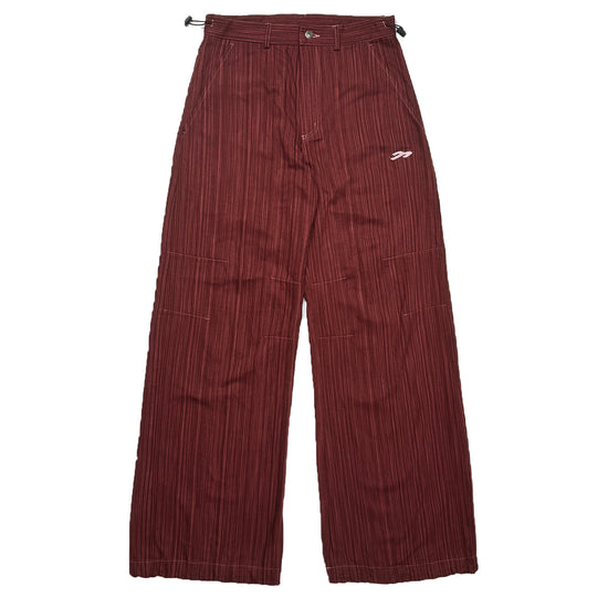Tansanmagnesium Cotton Wide Stud Pants Stripe