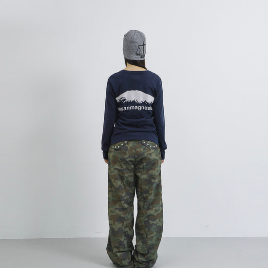 Tansanmagnesium Nylon Wide Stud Cargo Pants Camo