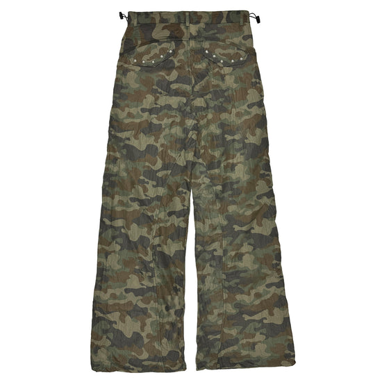 Tansanmagnesium Nylon Wide Stud Cargo Pants Camo