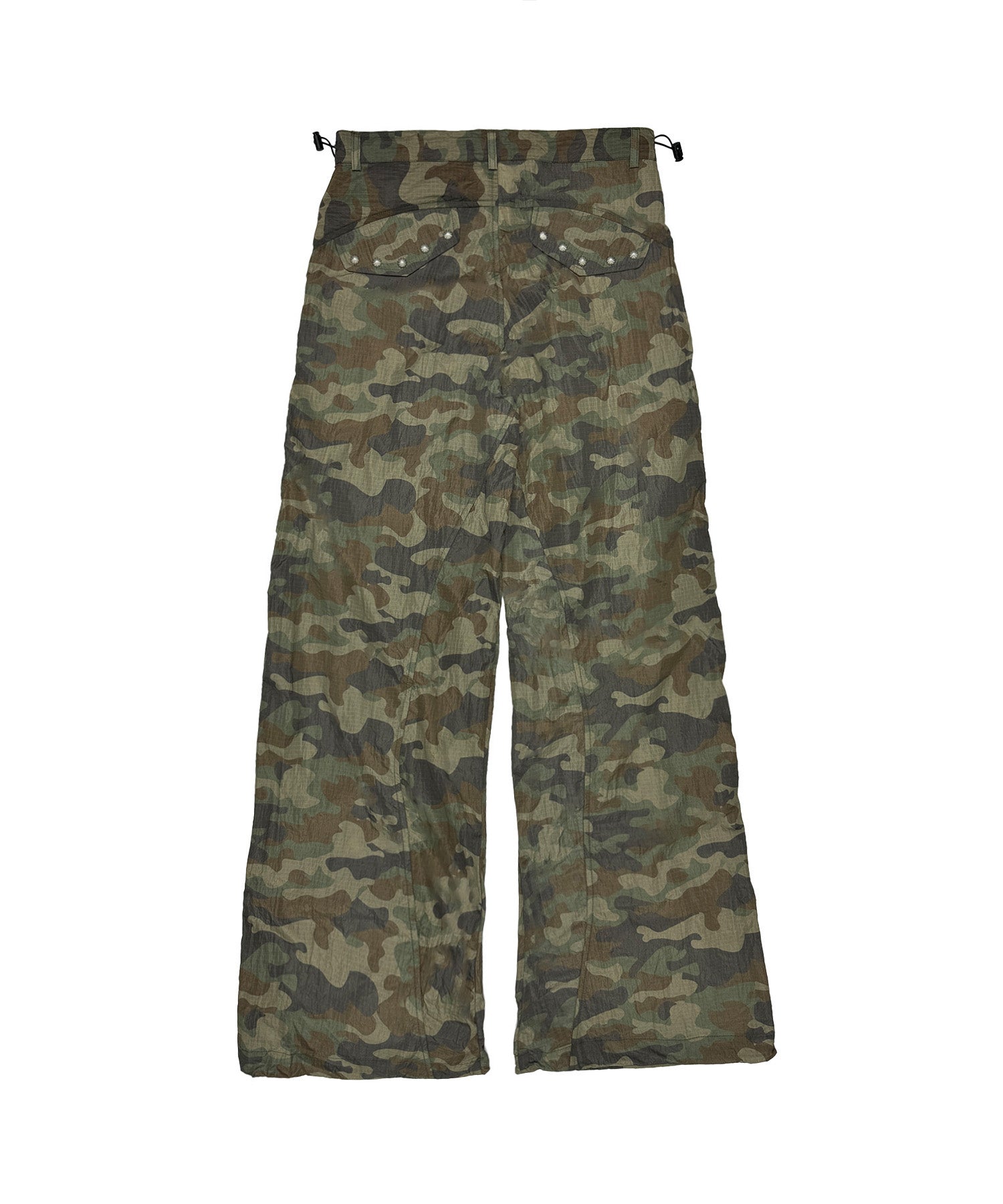Tansanmagnesium Nylon Wide Stud Cargo Pants Camo