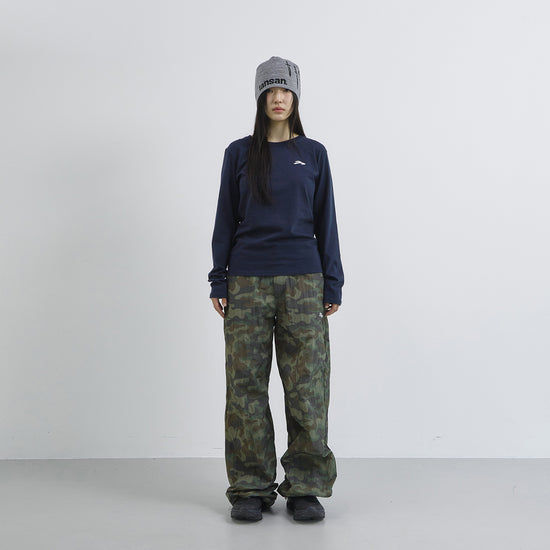 Tansanmagnesium Nylon Wide Stud Cargo Pants Camo