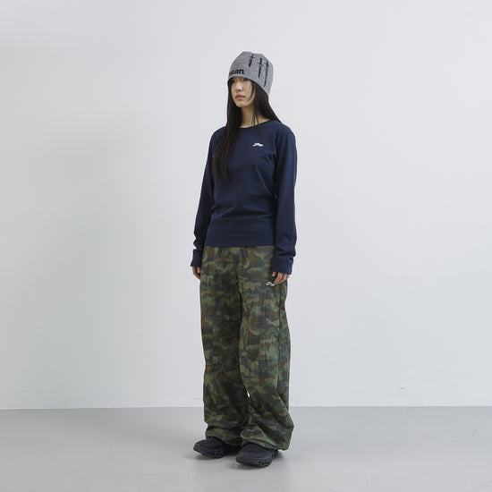 Tansanmagnesium Nylon Wide Stud Cargo Pants Camo