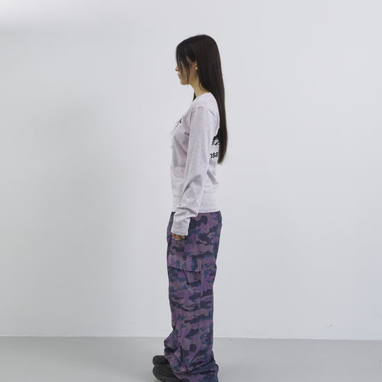 Tansanmagnesium Nylon Wide Stud Cargo Pants Camo
