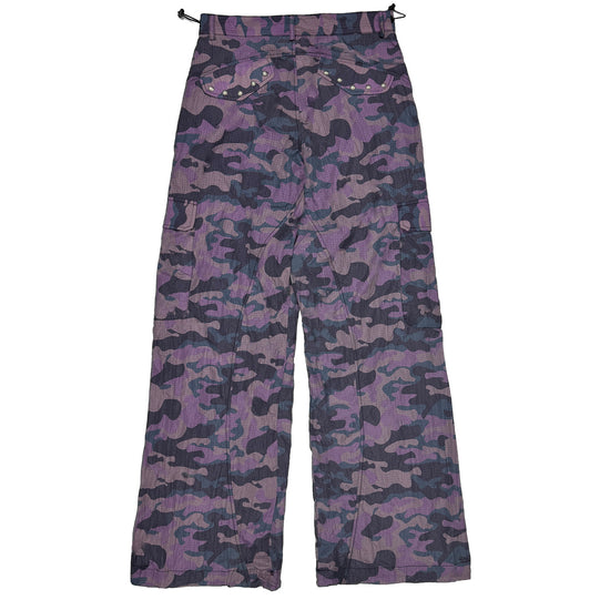 Tansanmagnesium Nylon Wide Stud Cargo Pants Camo