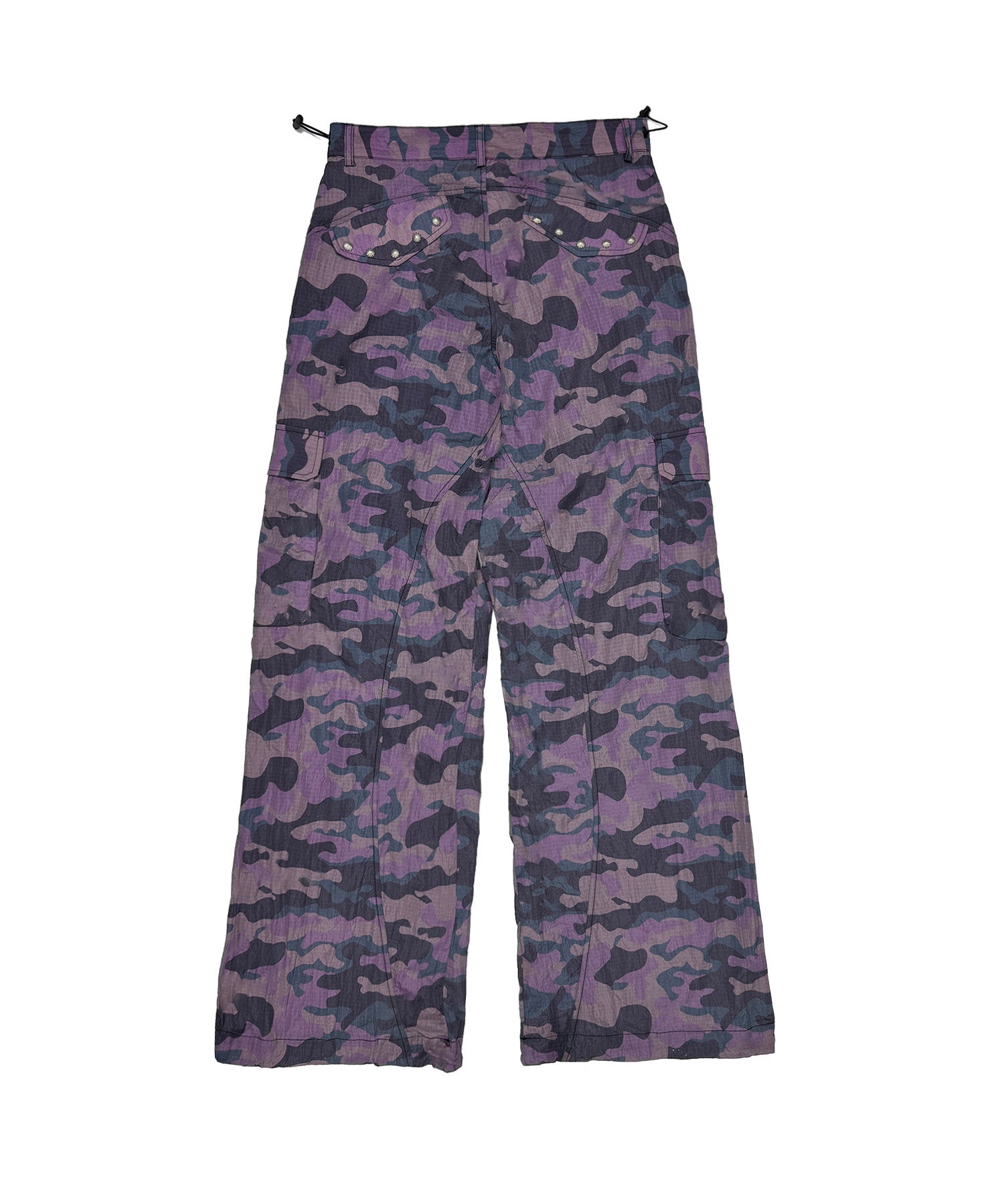 Tansanmagnesium Nylon Wide Stud Cargo Pants Camo
