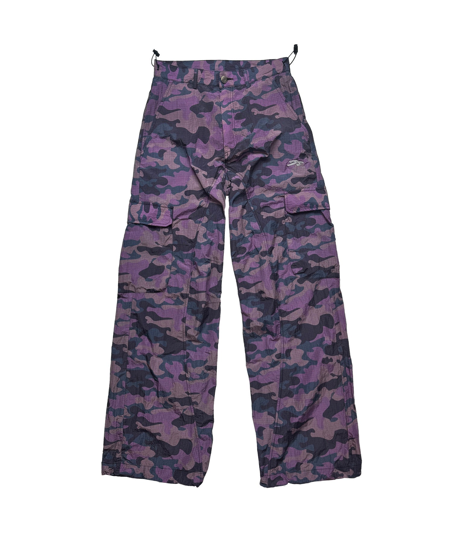 Tansanmagnesium Nylon Wide Stud Cargo Pants Camo