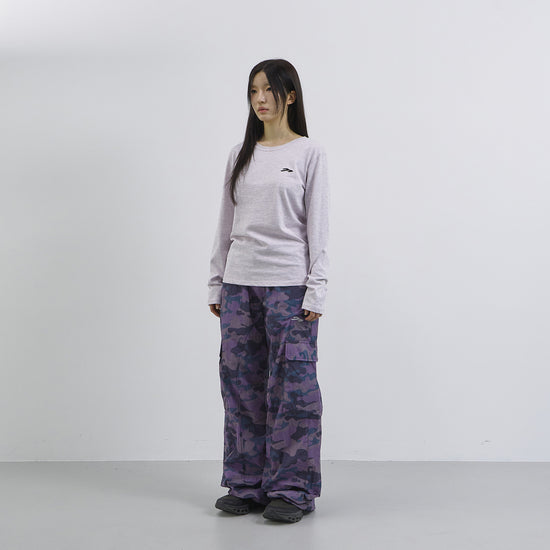 Tansanmagnesium Nylon Wide Stud Cargo Pants Camo