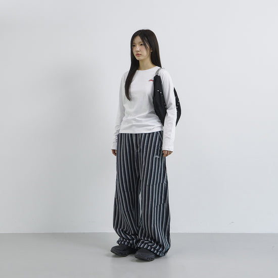 Tansanmagnesium Bone Diagonal Pants Blue