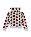 Tansanmagnesium Dot Pattern Hoodie Full Zip White/Red