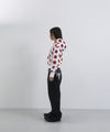 Tansanmagnesium Dot Pattern Hoodie Full Zip White/Red